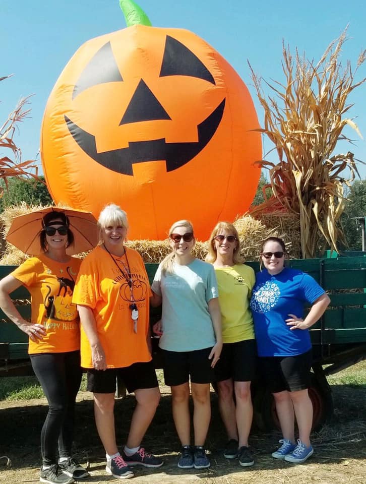 Giant inflatable pumpkin photo op at Shuckle&rsquo;s Pumpkin Patch in Robertson County