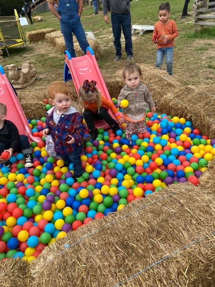 Toddler play area at Shuckle&rsquo;s Pumpkin Patch in Robertson County, TN